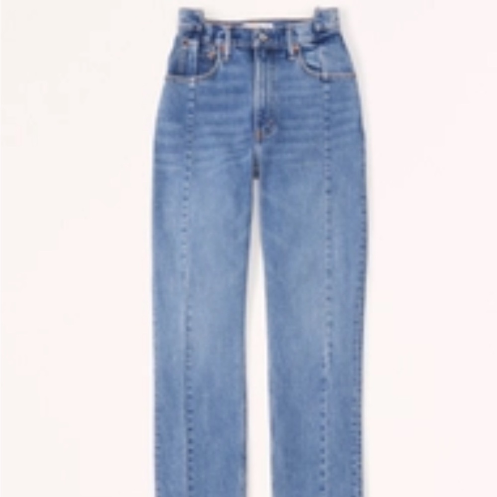 Abercrombie Ultra high rise 90s straight leg Women's Jeans medium wash